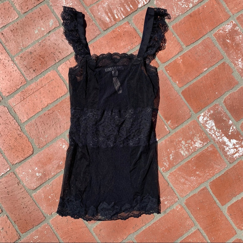 NWT Victorias’s Secret Black Lace Slip Size L